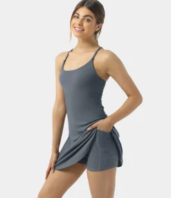 Mini Dresses|Active Dresses<HALARA Softlyzero™ Plush Backless Active Dress