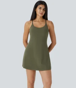 Mini Dresses|Active Dresses<HALARA Softlyzero™ Plush Backless Active Dress