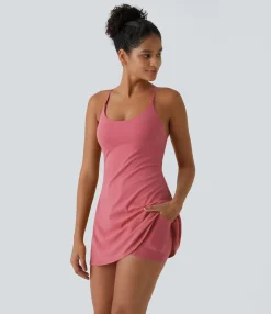 Mini Dresses|Active Dresses<HALARA Softlyzero™ Plush Backless Active Dress-Easy Peezy Edition