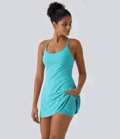 Mini Dresses|Active Dresses<HALARA Softlyzero™ Plush Backless Active Dress-Easy Peezy Edition