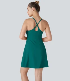 Mini Dresses|Active Dresses<HALARA SoftlyZero™ Plush Backless Active Dress-Longer Length-Easy Peezy Edition