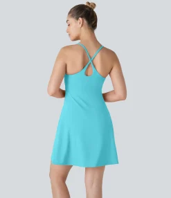 Mini Dresses|Active Dresses<HALARA SoftlyZero™ Plush Backless Active Dress-Longer Length-Easy Peezy Edition