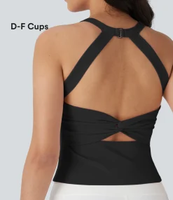 Tank Tops & Camis|Tank Tops<HALARA SoftlyZero™ Plush Cut Out Yoga Tank Top-D/DD/DDD/F Cups