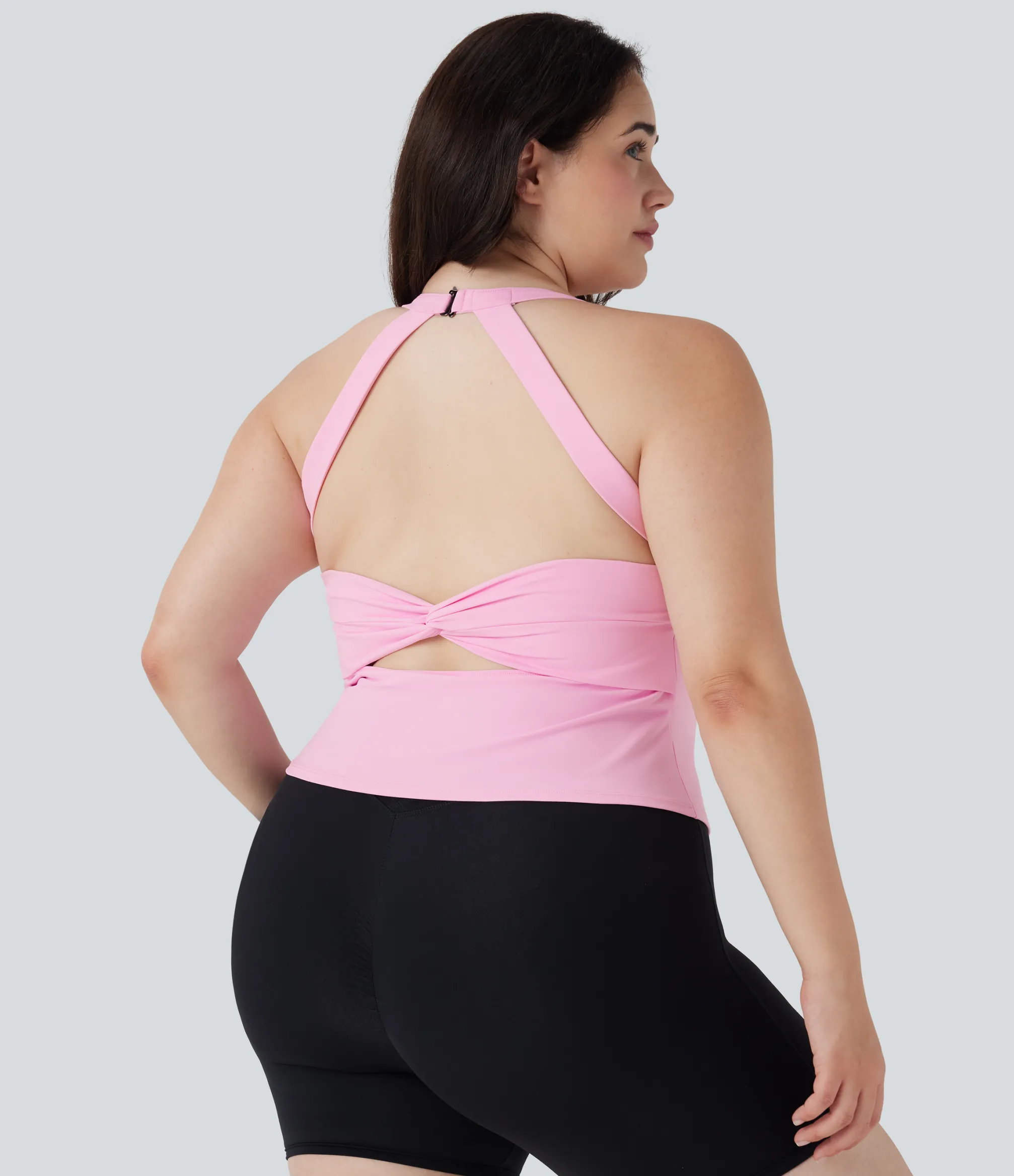 Plus Size<HALARA SoftlyZero™ Plush Cut Out Yoga Plus Size Tank Top
