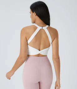 Tank Tops & Camis|Tank Tops<HALARA SoftlyZero™ Plush Cut Out Cropped Yoga Tank Top
