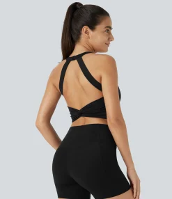 Tank Tops & Camis|Tank Tops<HALARA SoftlyZero™ Plush Cut Out Cropped Yoga Tank Top