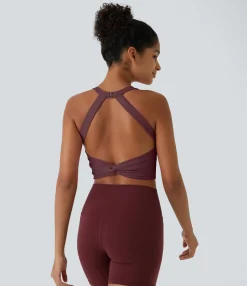 Tank Tops & Camis|Tank Tops<HALARA SoftlyZero™ Plush Cut Out Cropped Yoga Tank Top