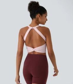 Tank Tops & Camis|Tank Tops<HALARA SoftlyZero™ Plush Cut Out Cropped Yoga Tank Top