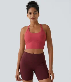 Tank Tops & Camis|Tank Tops<HALARA SoftlyZero™ Plush Cut Out Cropped Yoga Tank Top