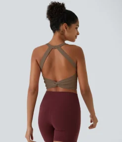 Tank Tops & Camis|Tank Tops<HALARA SoftlyZero™ Plush Cut Out Cropped Yoga Tank Top