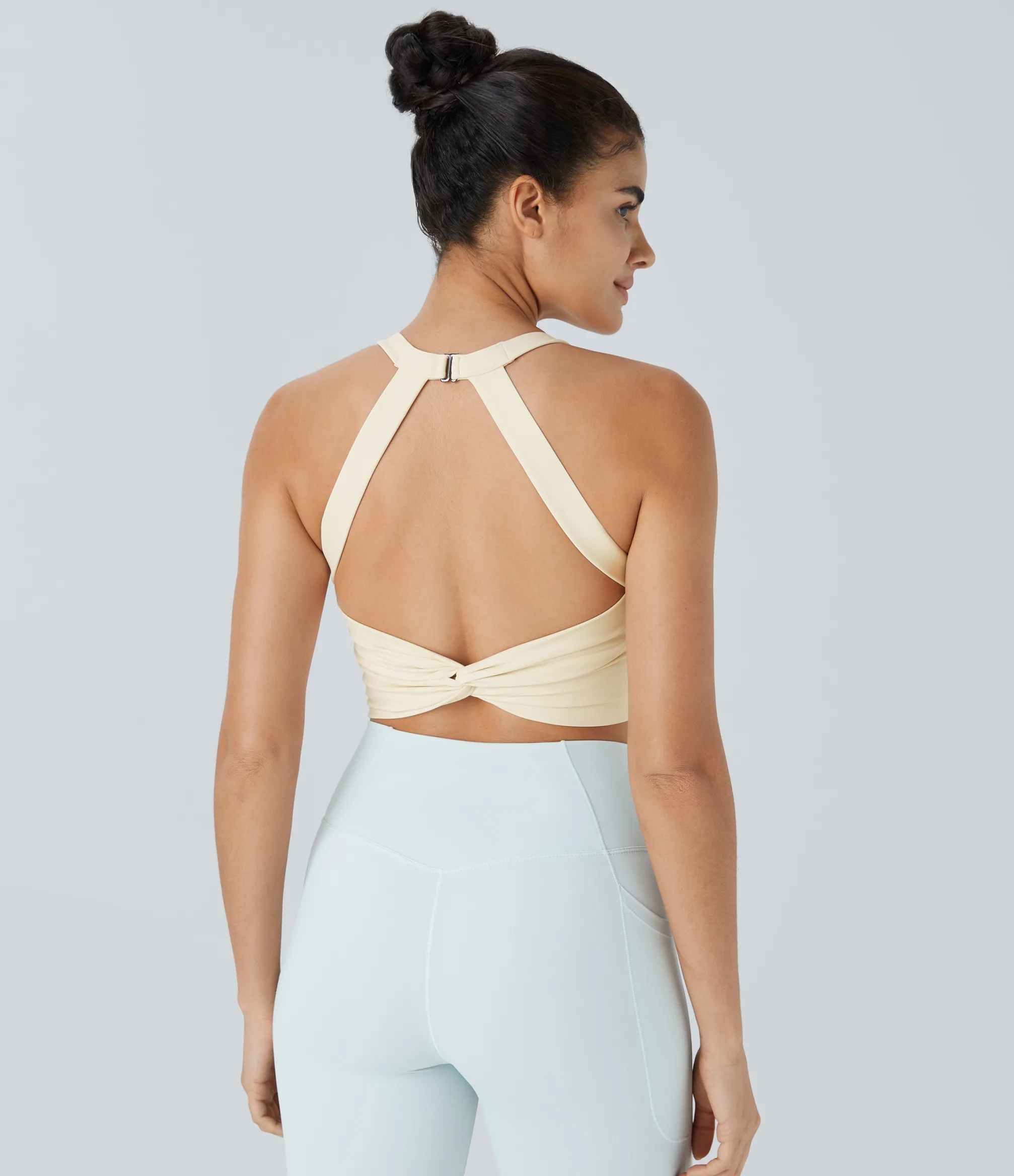 Tank Tops & Camis|Tank Tops<HALARA SoftlyZero™ Plush Cut Out Cropped Yoga Tank Top