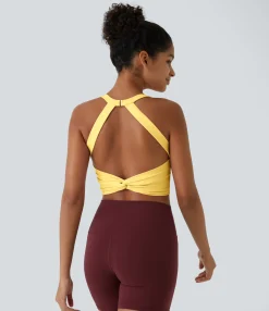 Tank Tops & Camis|Tank Tops<HALARA SoftlyZero™ Plush Cut Out Cropped Yoga Tank Top