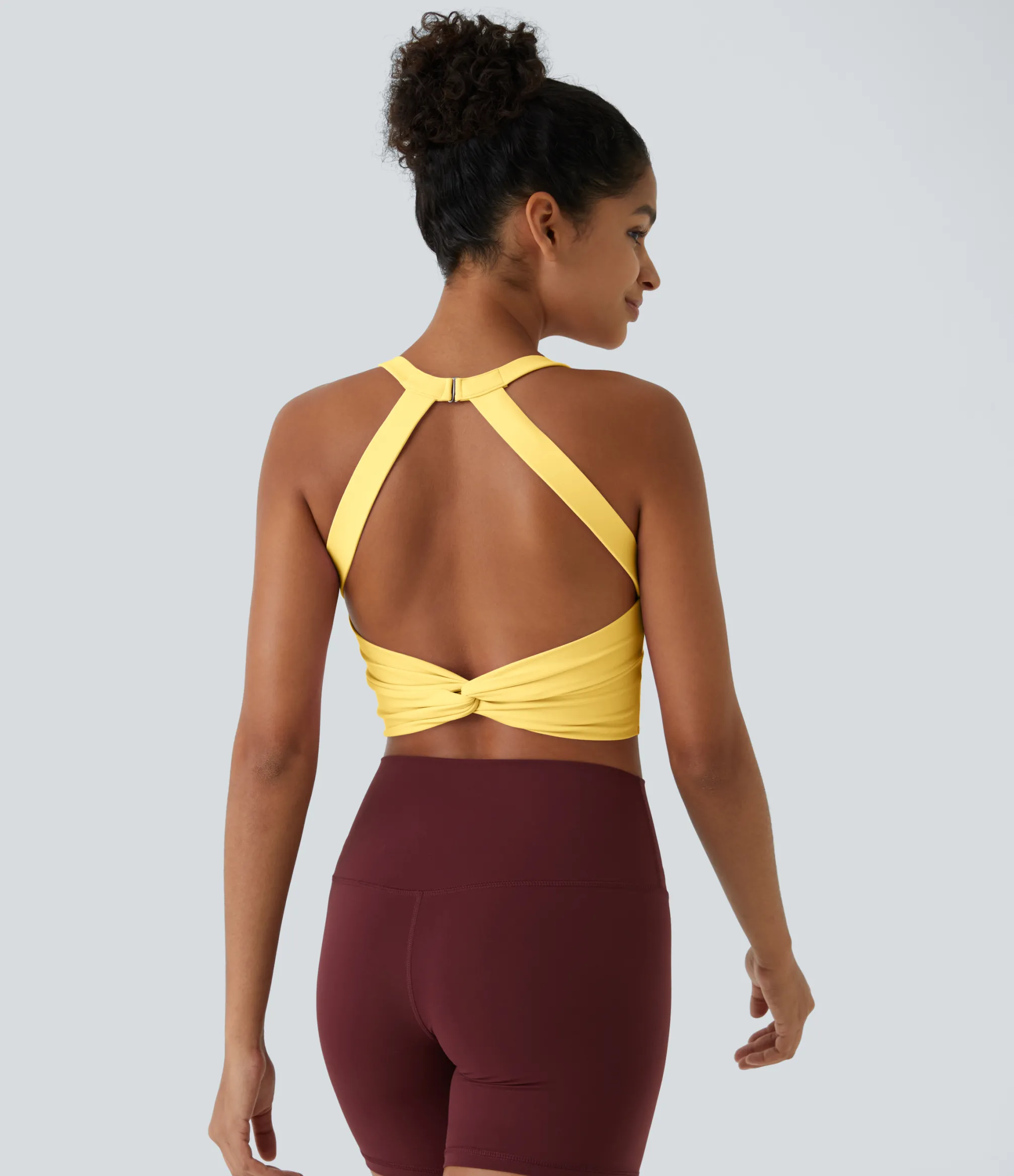 Tank Tops & Camis|Tank Tops<HALARA SoftlyZero™ Plush Cut Out Cropped Yoga Tank Top