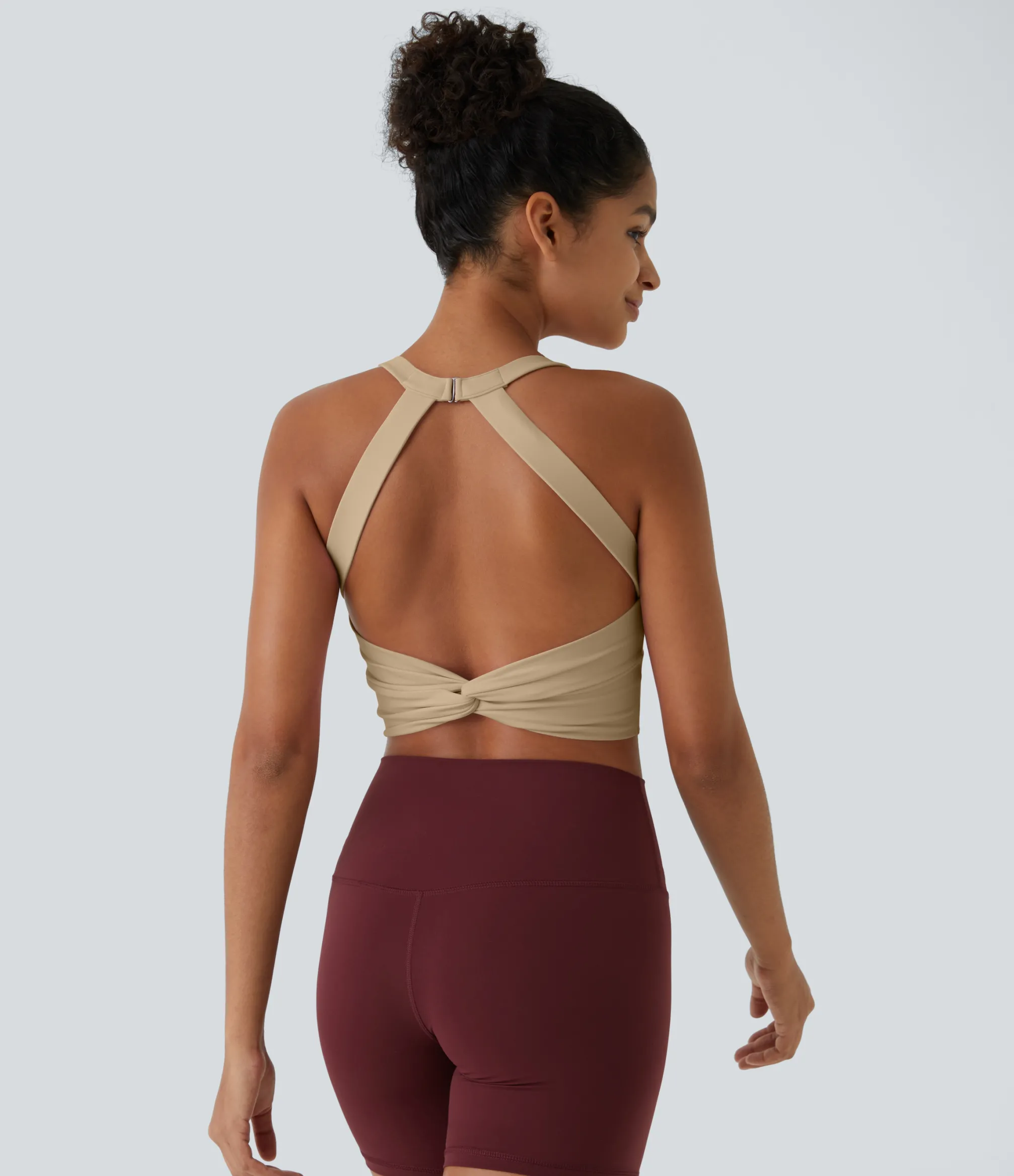 Tank Tops & Camis|Tank Tops<HALARA SoftlyZero™ Plush Cut Out Cropped Yoga Tank Top