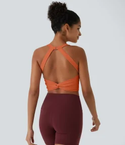 Tank Tops & Camis|Tank Tops<HALARA SoftlyZero™ Plush Cut Out Cropped Yoga Tank Top