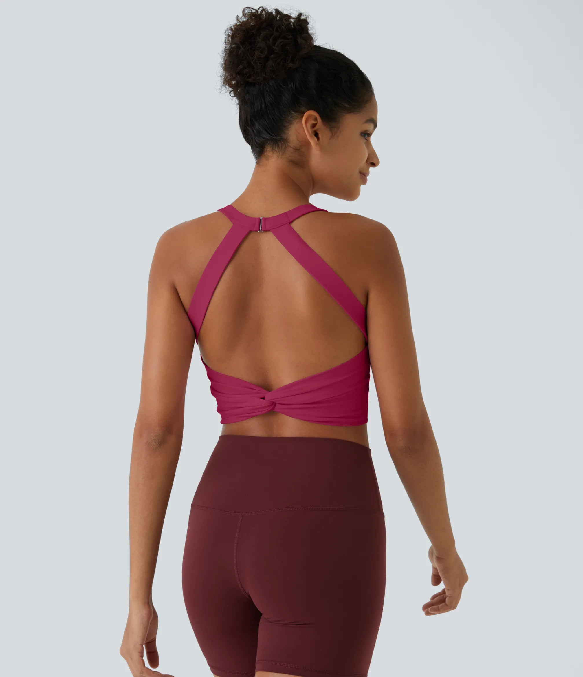 Tank Tops & Camis|Tank Tops<HALARA SoftlyZero™ Plush Cut Out Cropped Yoga Tank Top
