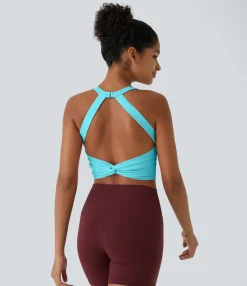 Tank Tops & Camis|Tank Tops<HALARA SoftlyZero™ Plush Cut Out Cropped Yoga Tank Top