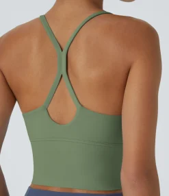 Casual Tops|Yoga Tops<HALARA SoftlyZero™ Plush Cut Out Cropped Tank Top