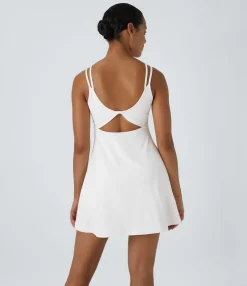 Active Dresses|Dresses<HALARA SoftlyZero™ Plush Double Straps 2-Piece Pocket Slip Dance Active Dress