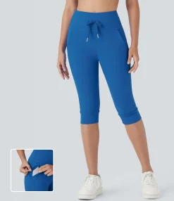 Joggers|Joggers<HALARA SoftlyZero™ Plush High Waisted Drawstring Pocket Yoga Pedal Pusher Joggers