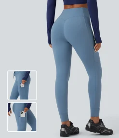 Joggers|Joggers<HALARA SoftlyZero™ Plush High Waisted Drawstring Hiking Joggers with Pockets