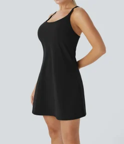 Mini Dresses|Active Dresses<HALARA SoftlyZero™ Plush 2-in-1 Pocket Mini Active Dress-D/DD/DDD/F Cups