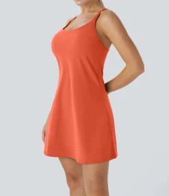 Mini Dresses|Active Dresses<HALARA SoftlyZero™ Plush 2-in-1 Pocket Mini Active Dress-D/DD/DDD/F Cups