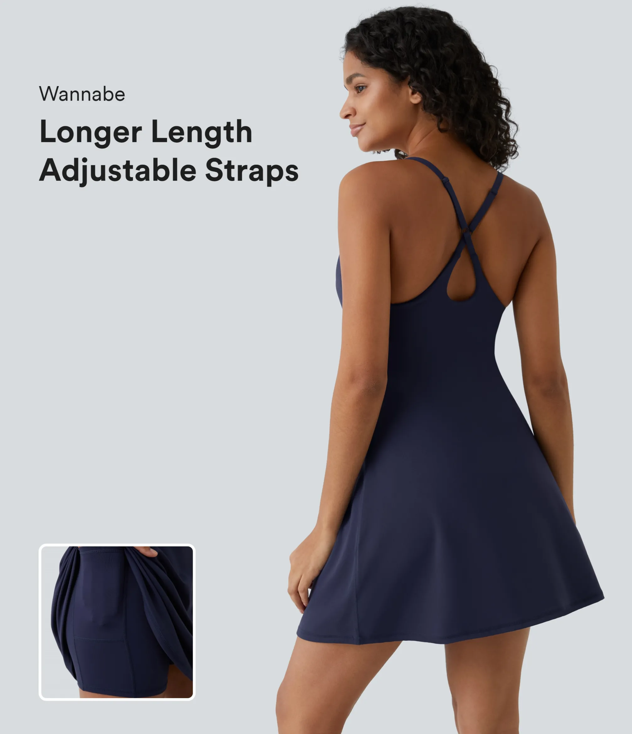 Active Dresses|Dresses<HALARA SoftlyZero™ Plush 2-in-1 Pocket Flare Slip Active Dress
