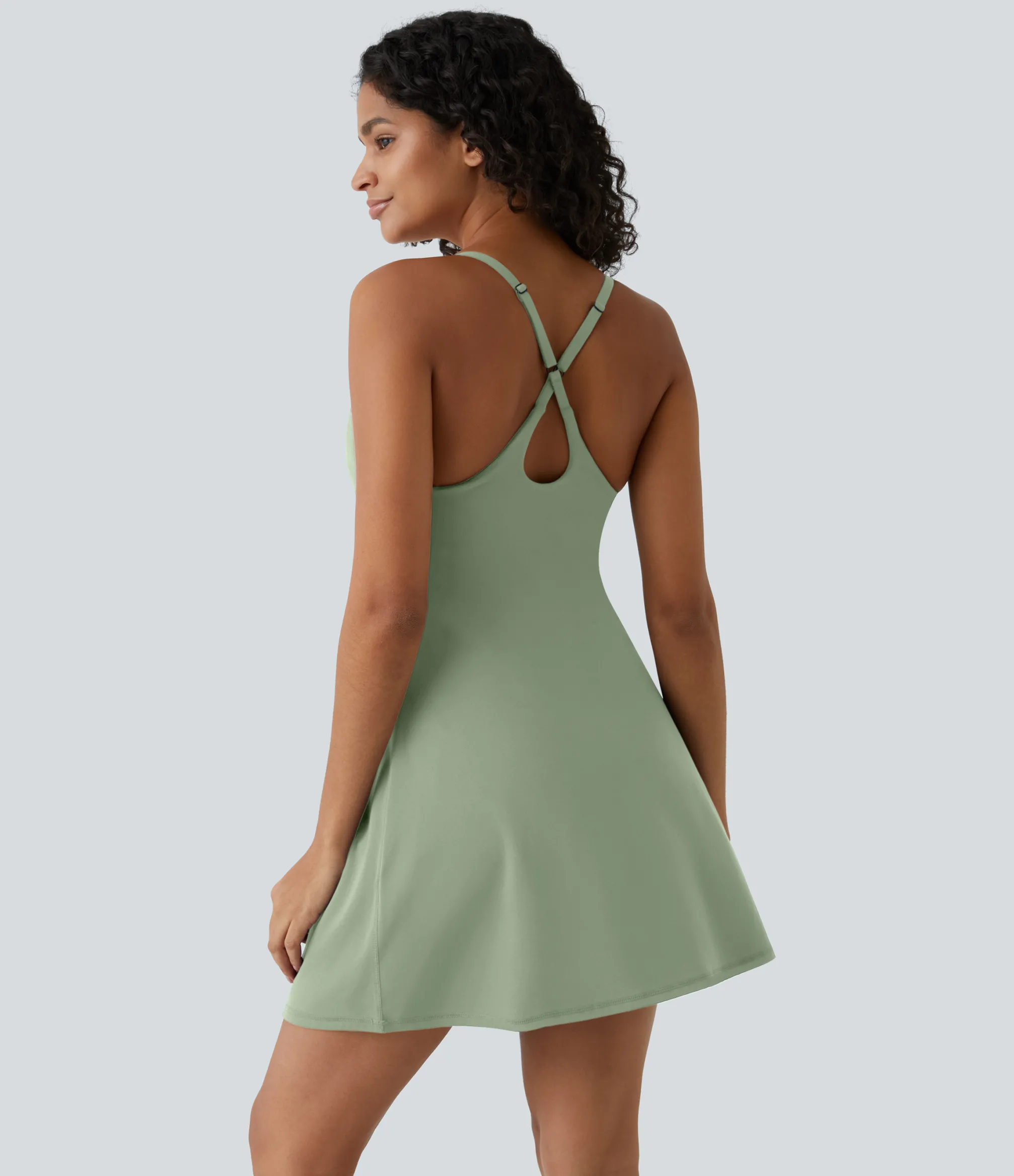 Active Dresses|Dresses<HALARA SoftlyZero™ Plush 2-in-1 Pocket Flare Slip Active Dress