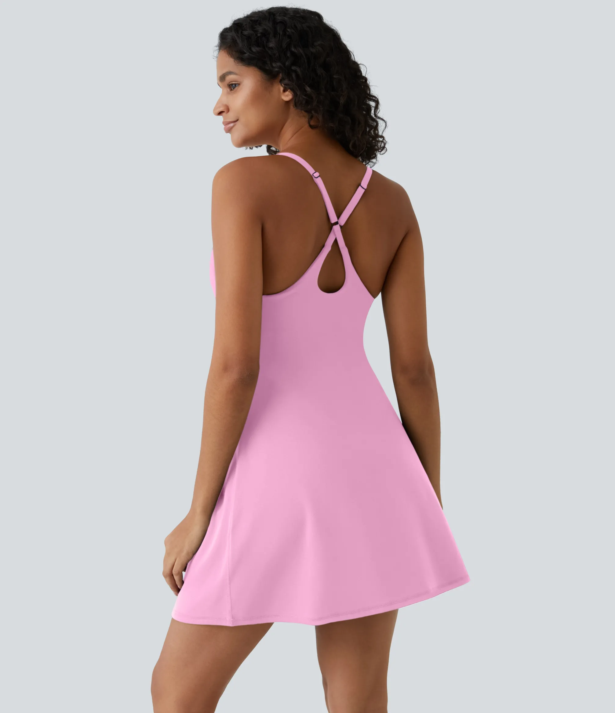 Active Dresses|Dresses<HALARA SoftlyZero™ Plush 2-in-1 Pocket Flare Slip Active Dress