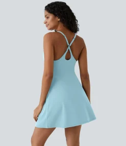 Active Dresses|Dresses<HALARA SoftlyZero™ Plush 2-in-1 Pocket Flare Slip Active Dress