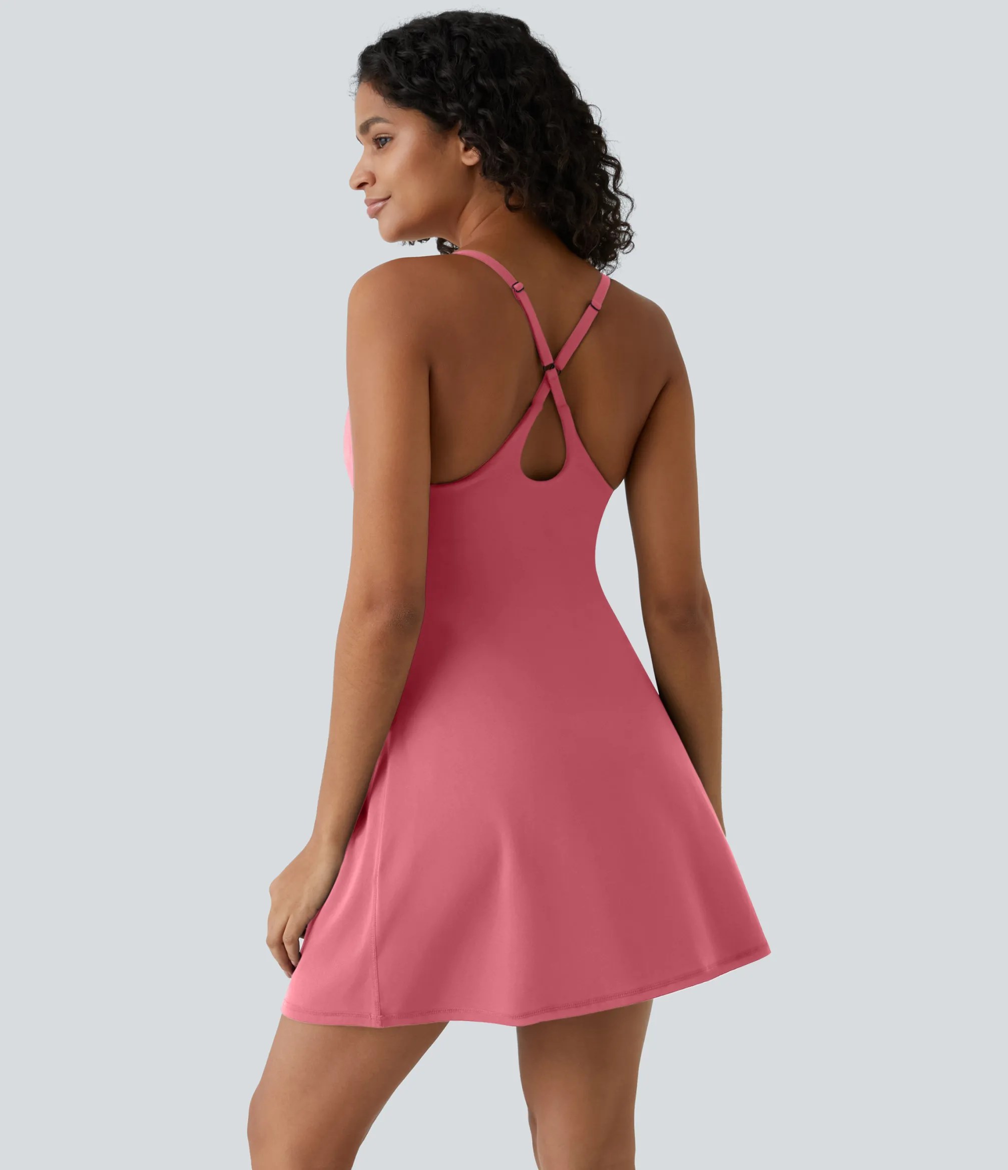 Active Dresses|Dresses<HALARA SoftlyZero™ Plush 2-in-1 Pocket Flare Slip Active Dress