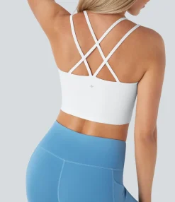 Sports Bras|Sports Bras<HALARA SoftlyZero™ Plush Low Support Double Straps Push Up Yoga Sports Bra