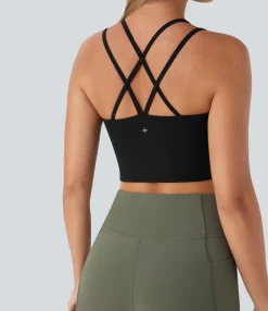 Sports Bras|Sports Bras<HALARA SoftlyZero™ Plush Low Support Double Straps Push Up Yoga Sports Bra