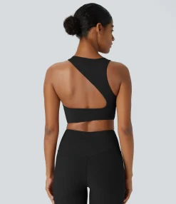 Sports Bras|Sports Bras<HALARA SoftlyZero™ Plush Low Support Asymmetric Yoga Sports Bra