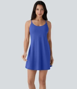 Active Dresses|Mini Dresses<HALARA SoftlyZero™ Plush Molded Cups Dance Active Dress-Easy Peezy Edition