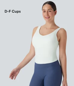 Tank Tops & Camis|Tank Tops<HALARA SoftlyZero™ Plush Padded V Neck Running Tank Top-D/DD/DDD/F Cups
