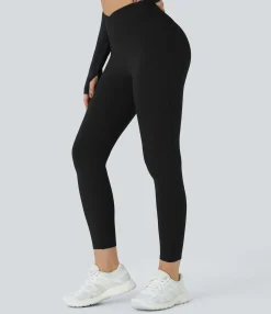 Pocket Leggings|Crossover Leggings<HALARA SoftlyZero™ Plush Thermal High Waisted Crossover Pocket Yoga Leggings
