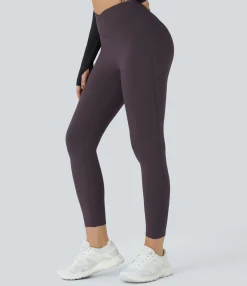 Pocket Leggings|Crossover Leggings<HALARA SoftlyZero™ Plush Thermal High Waisted Crossover Pocket Yoga Leggings