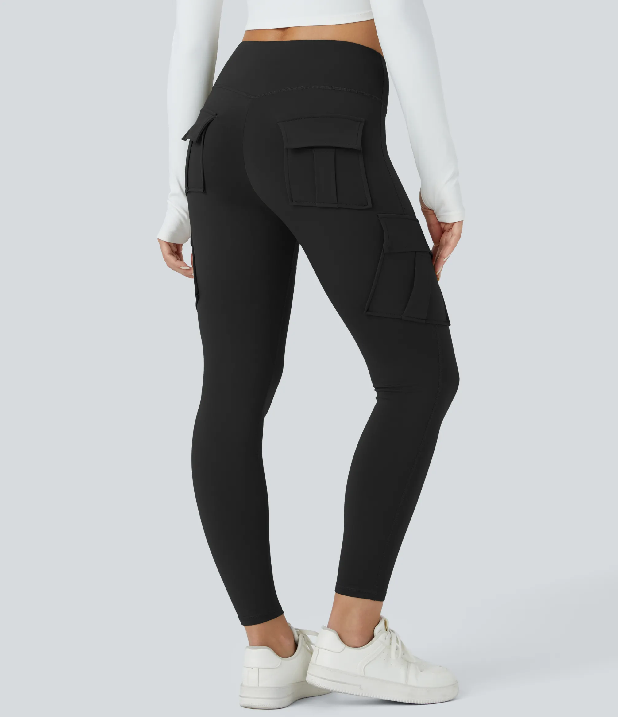 Pocket Leggings|Leggings<HALARA SoftlyZero™ Plush Thermal High Waisted Cargo Pocket Skinny 7/8 Yoga Leggings