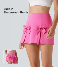 Skirts<HALARA SoftlyZero™ QuickDry High Waisted Tummy Control Removable Bow Casual Skirt with Built-in Shapewear Shorts