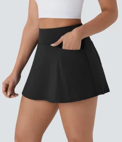 Mini Skirts|Active Skirts<HALARA SoftlyZero™ QuickDry Mid High Waisted Pockets 2-in-1 Mini Golf Skirt-Golf Tee