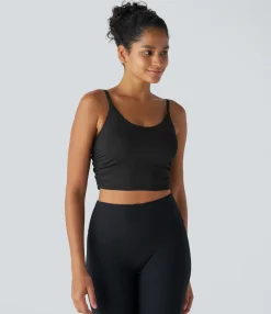 Tank Tops & Camis|Tank Tops<HALARA SoftlyZero™ QuickDry Ruched Cropped Running Tank Top