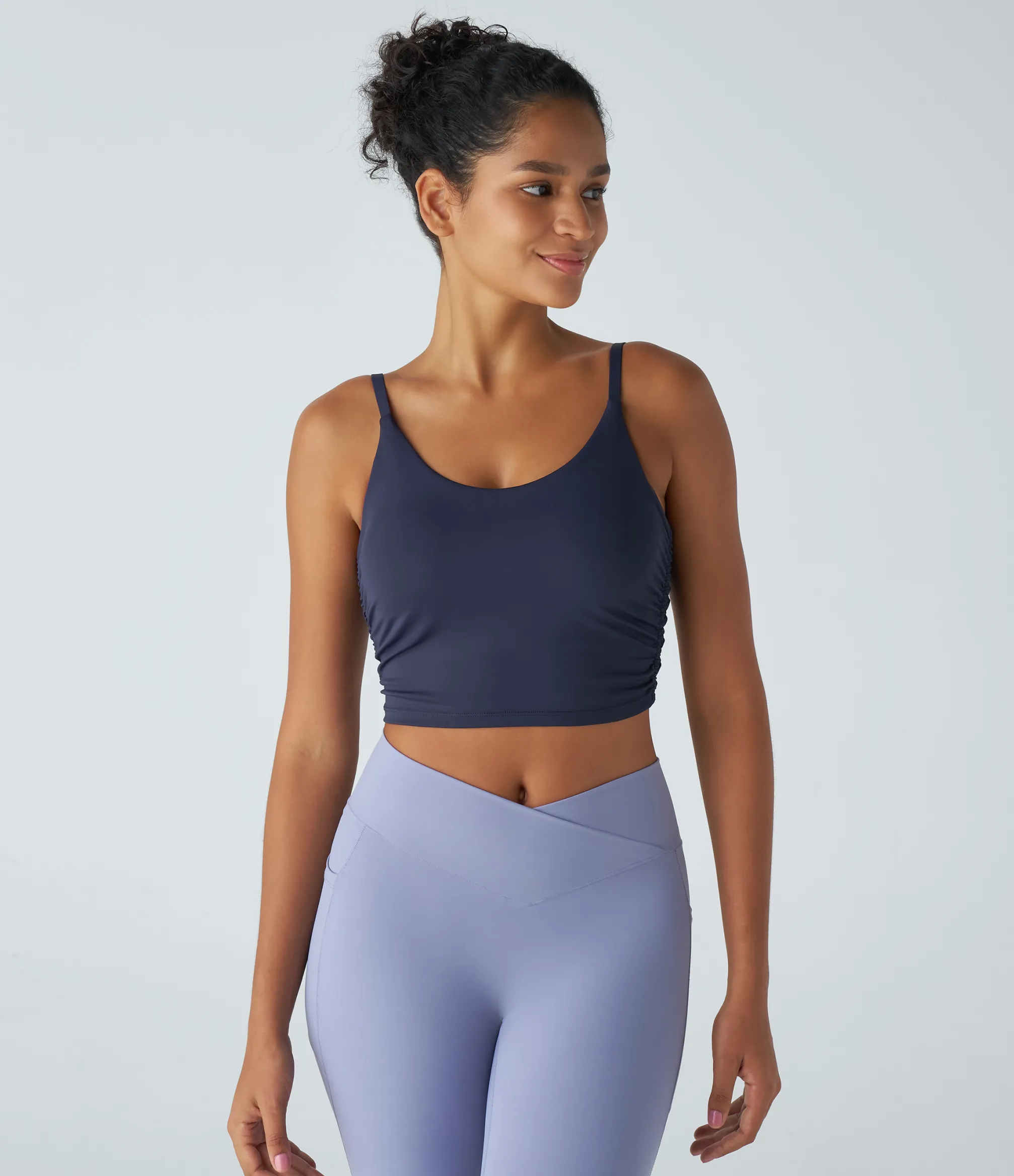 Tank Tops & Camis|Tank Tops<HALARA SoftlyZero™ QuickDry Ruched Cropped Running Tank Top