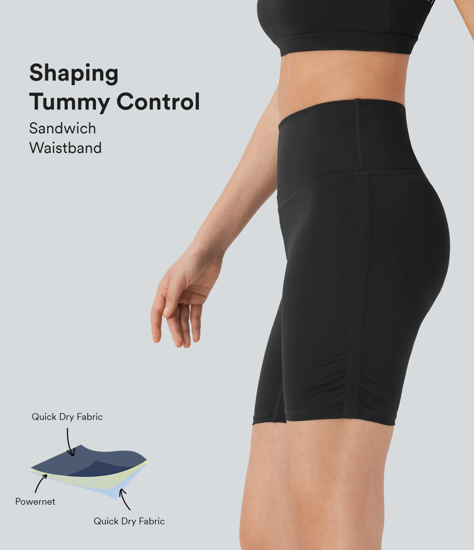 Active Shorts|Bikers<HALARA SoftlyZero™ QuickDry SoCinched High Waisted Tummy Control Ruched Running Biker Shorts 7''