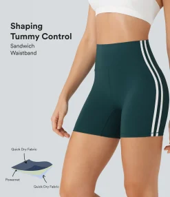 5'' Shorts|Active Shorts<HALARA SoftlyZero™ QuickDry SoCinched High Waisted Tummy Control Color Block Yoga Biker Shorts 5''