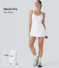 Mini Dresses|Active Dresses<HALARA SoftlyZero™ QuickDry Zip Corset 2-in-1 Mini Dance Active Dress with Pockets-Easy Peezy Edition