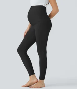 Softlyzero™ Fabric Leggings|Yoga Leggings<HALARA SoftlyZero™ Super High Waisted Maternity Yoga 7/8 Leggings-UPF50+