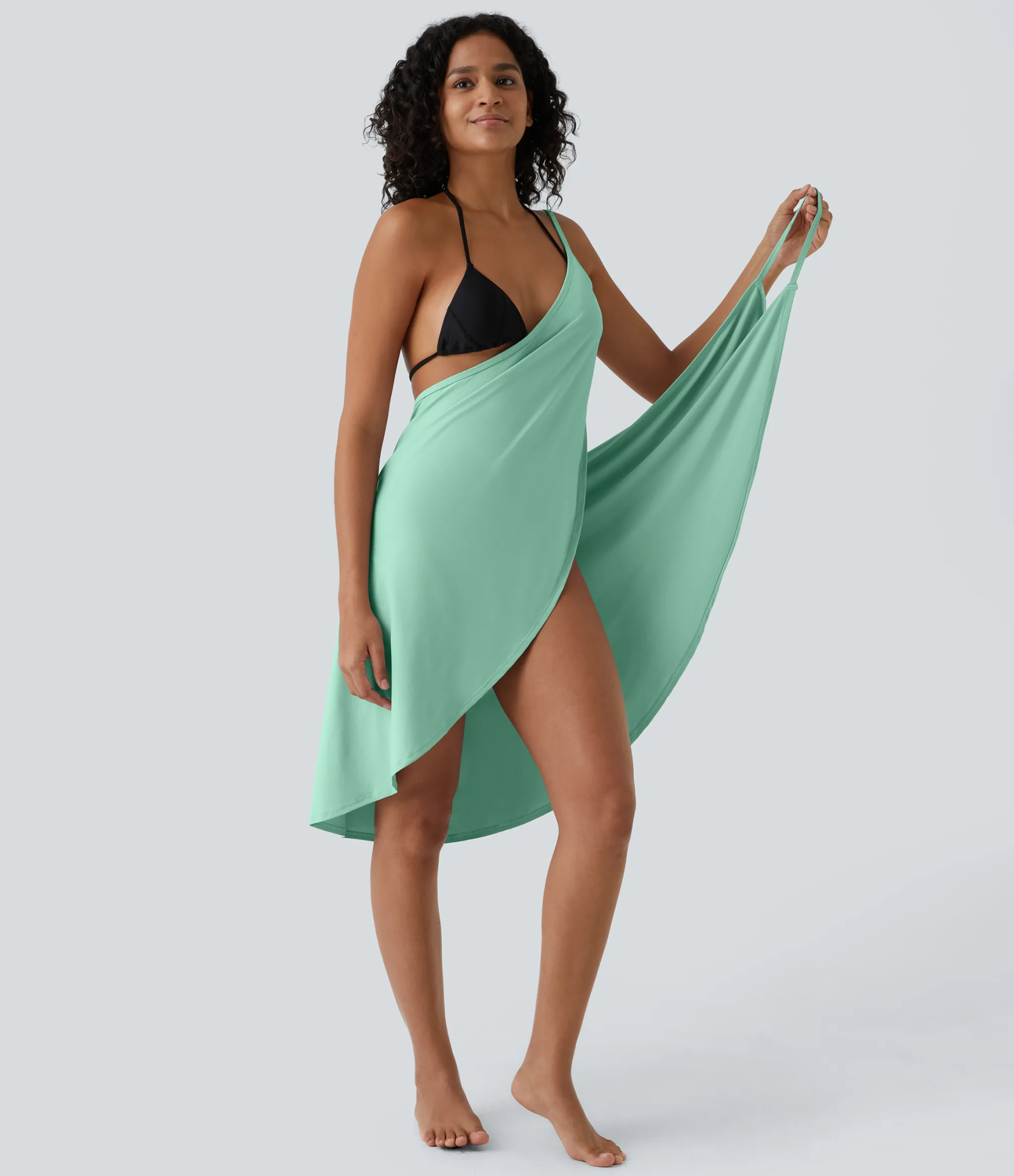 Maxi & Midi Dresses|Dresses<HALARA Spaghetti Strap Crossover Cover Up Wrap Cool Touch Dress-UPF50+