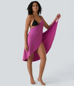 Maxi & Midi Dresses|Dresses<HALARA Spaghetti Strap Crossover Cover Up Wrap Cool Touch Dress-UPF50+